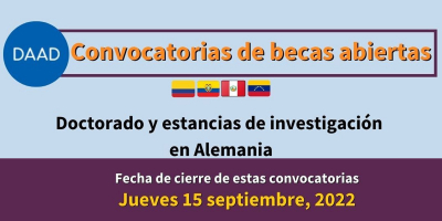 Becas DAAD: Doctorado y estancias investigaci&oacute;n en Alemania (Convocatorias 2022/23)